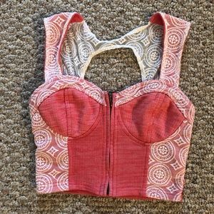 Pins & Needles Zip-Up Crop Top - Urban Outfitters